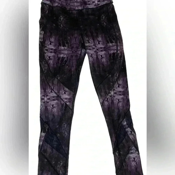 Sweaty Betty Power Purple Patterned Mesh soft athletic leggings size XS - Picture 3 of 5